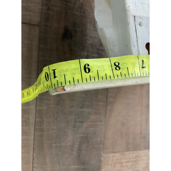 Large Hand Carved White Wood Rustic Corbel  Wall Shelf Approximately 15" High - Picture 9 of 11